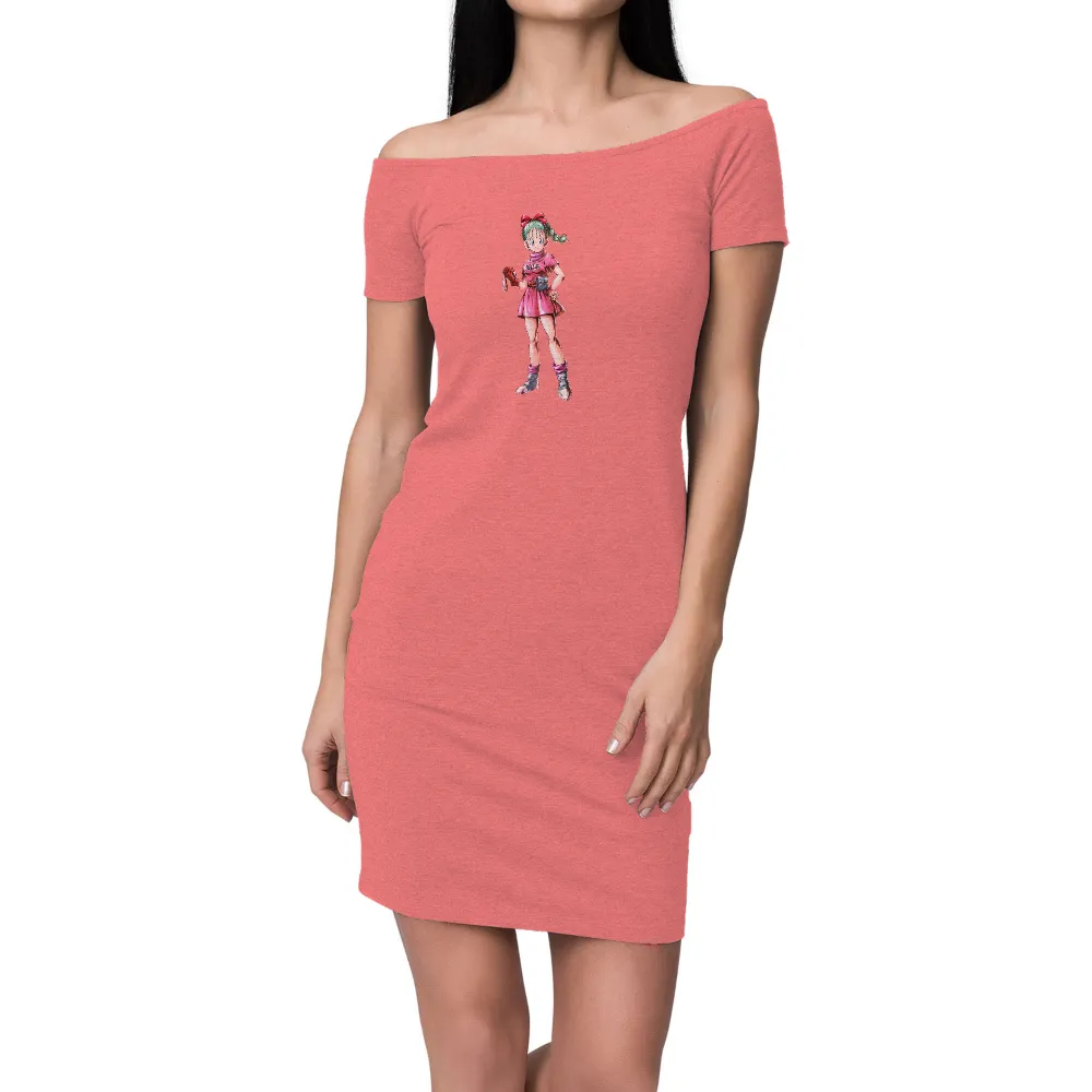 T-Shirts Custom: Bulma's Resilient Spirit in Pink Dress|aew street fighter t shirt