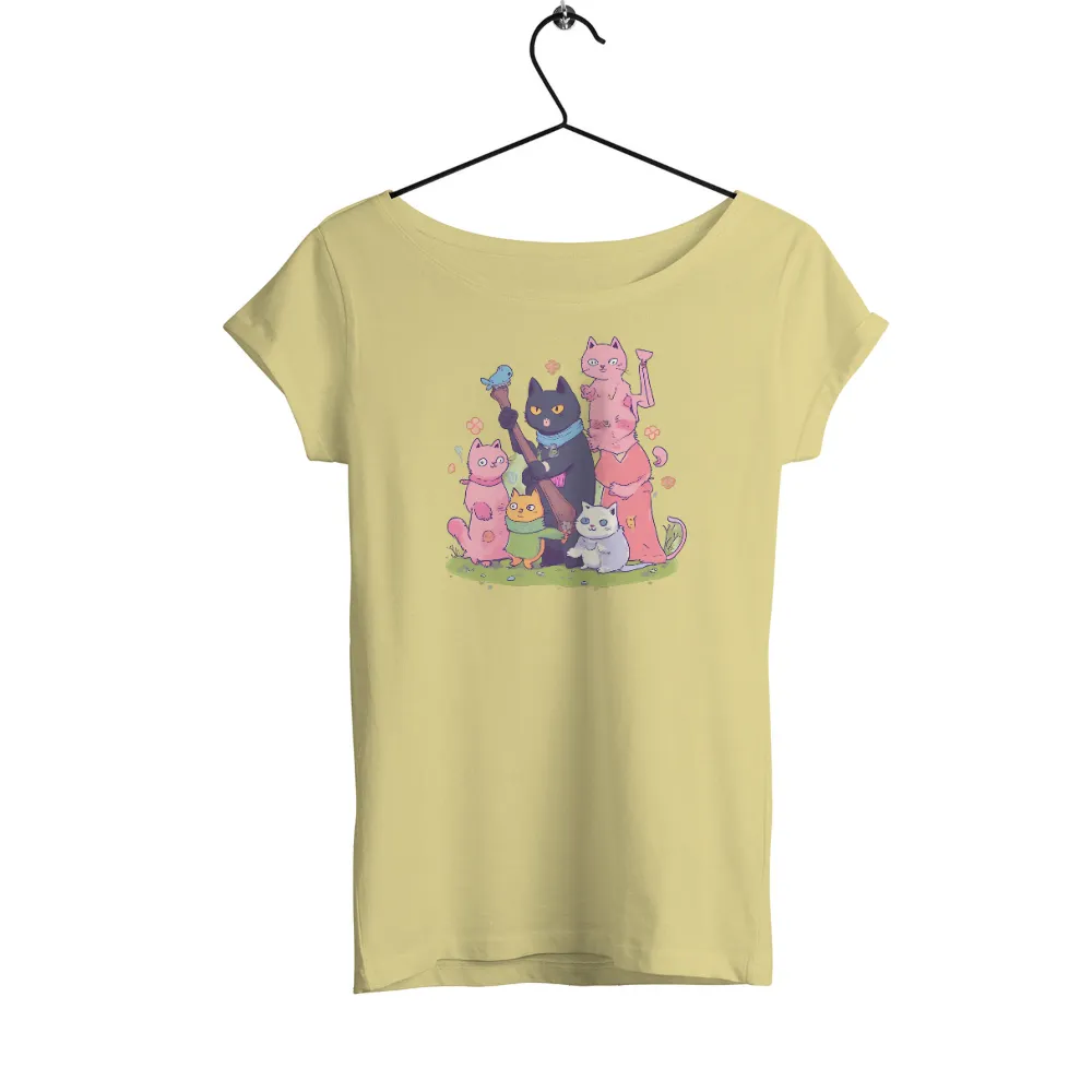 Shirts Graphic Tees: Cats on an Adventure - Anime Inspired Design|cute spring shirts for women