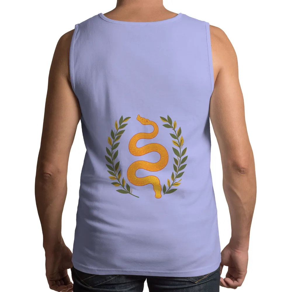 T-Shirts Custom: Golden Serpent & Laurel Wreath - Wisdom and Triumph|maid of honor t shirts funny