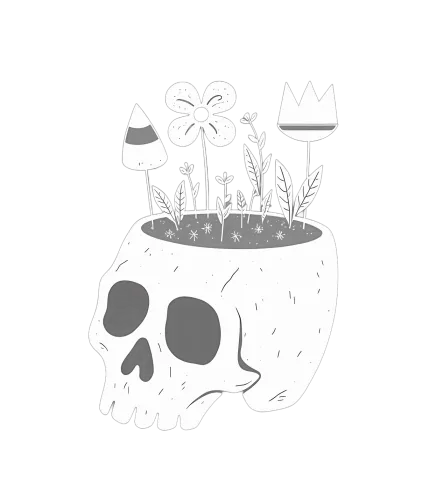 Custom Tee Shirts: Skull Garden - Artistic Designs