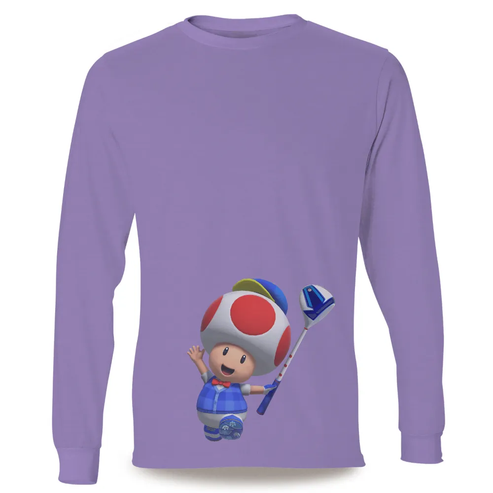 TShirt Printing: Golfing Toad - Sports & Gaming Pop Culture|pink shirt cartoon