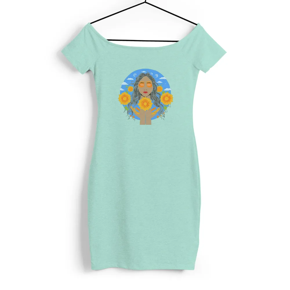 Shirts Graphic Tees: Sunflower Guardian - Artistic Design|ua uv protection