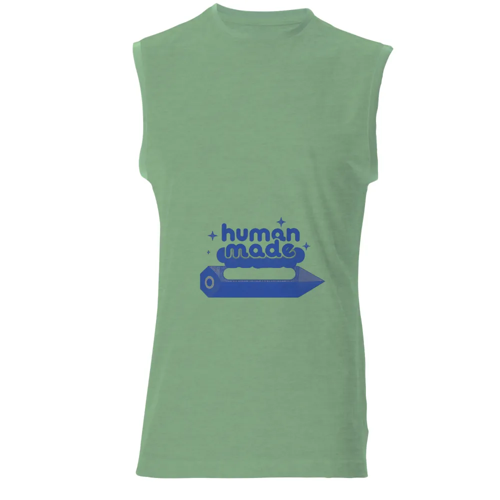 Human Made: Celebrating Creativity with Artistic T-Shirts Design| playful text