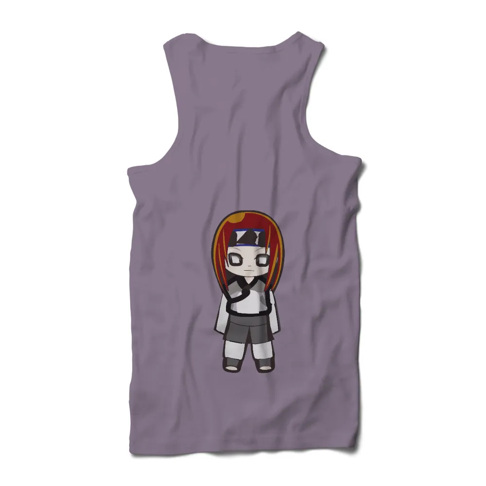 Custom Tee Shirts: Akira Anime Character with Red Hair and Headband|good friday shirt ideas