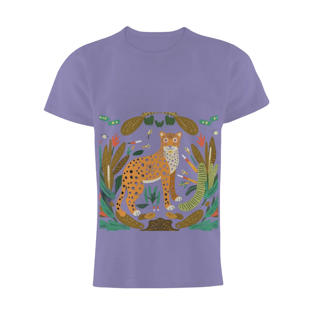 Graphic Tees: Leopard in the Jungle - Artistic Wildlife Design|welcome to the jungle bengals jacket