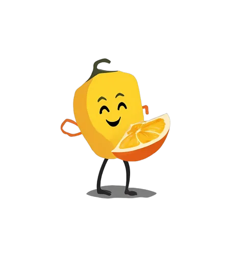 Custom Tee Shirts: Cheerful Orange Slice Emoji - Quirky and Fun Design