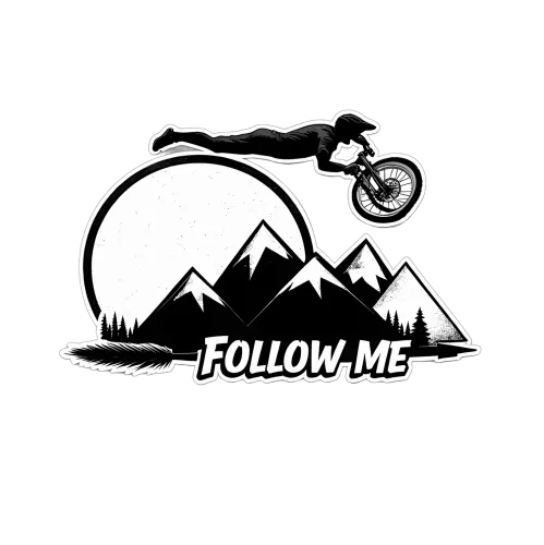 TShirt Printing: Follow Me - Mountain Biking Adventure