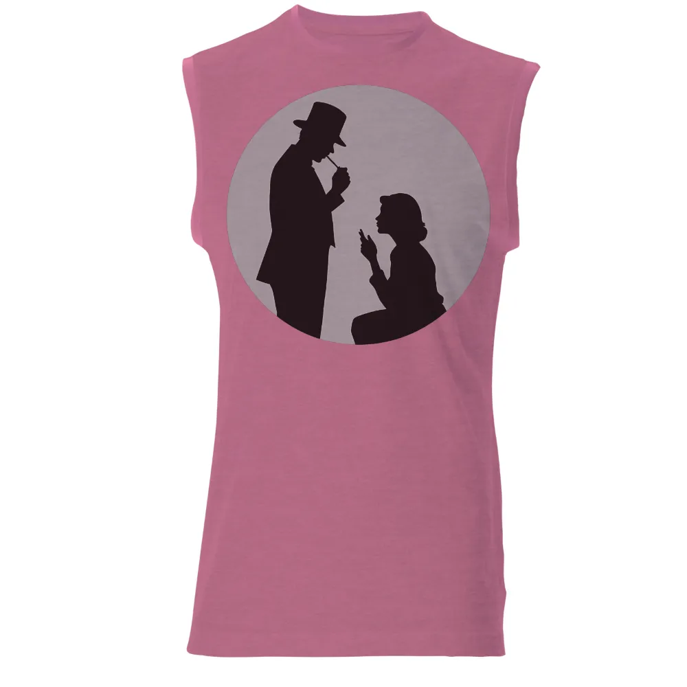 T-Shirts Design: Vintage Detective Silhouette - Noir Mystery|80s vintage tshirts