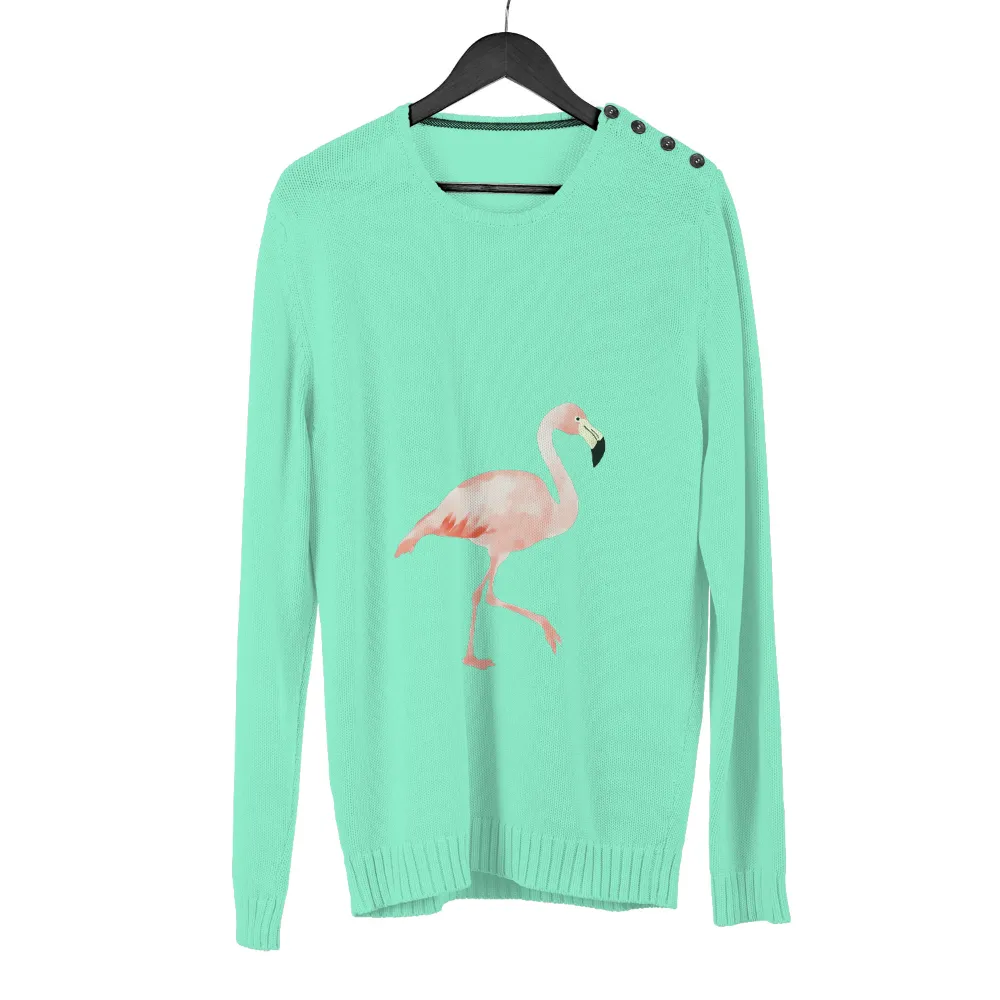 Tee Shirts Printed: Flamingo Elegance | Nature-Inspired Art| nature-inspired art