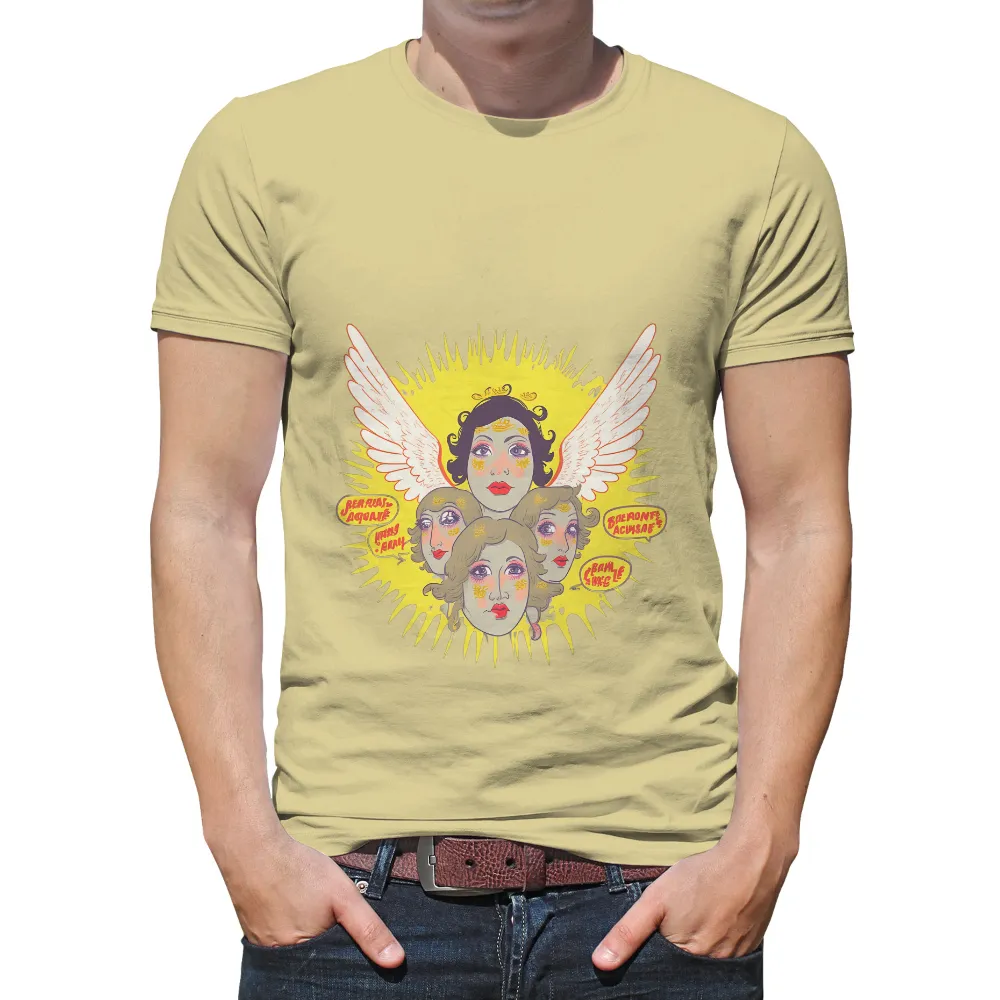 TShirt Design: Angelic Quartet - Spread Joy and Wisdom|red wings goalie