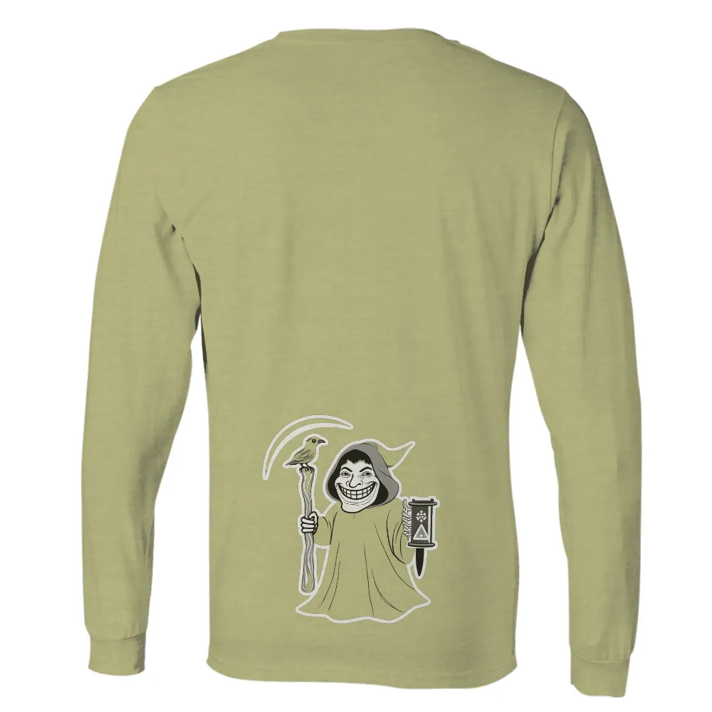 Customized Tee Shirts: Grim Reaper's Playful Dark Humor| passage of time