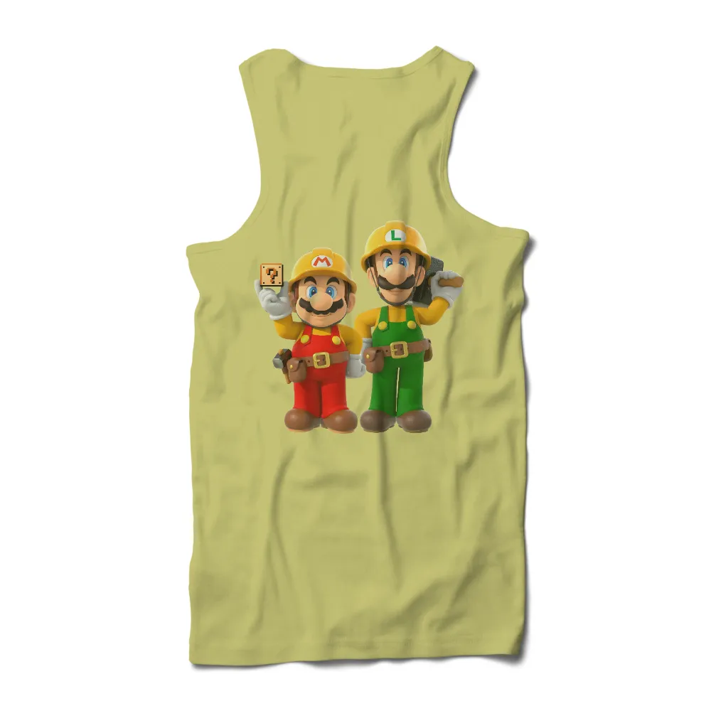 T-Shirts Custom: Super Brothers Adventure - Gaming, Friendship, Exploration|fluorescent construction t shirts