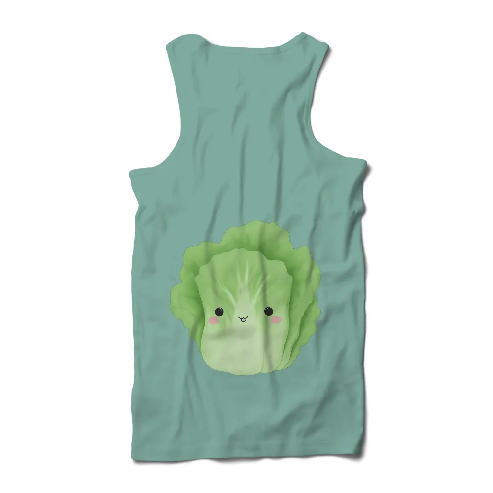 Custom Tee Shirts: Spread Joy with Cute Lettuce Character|cute white roblox t shirt