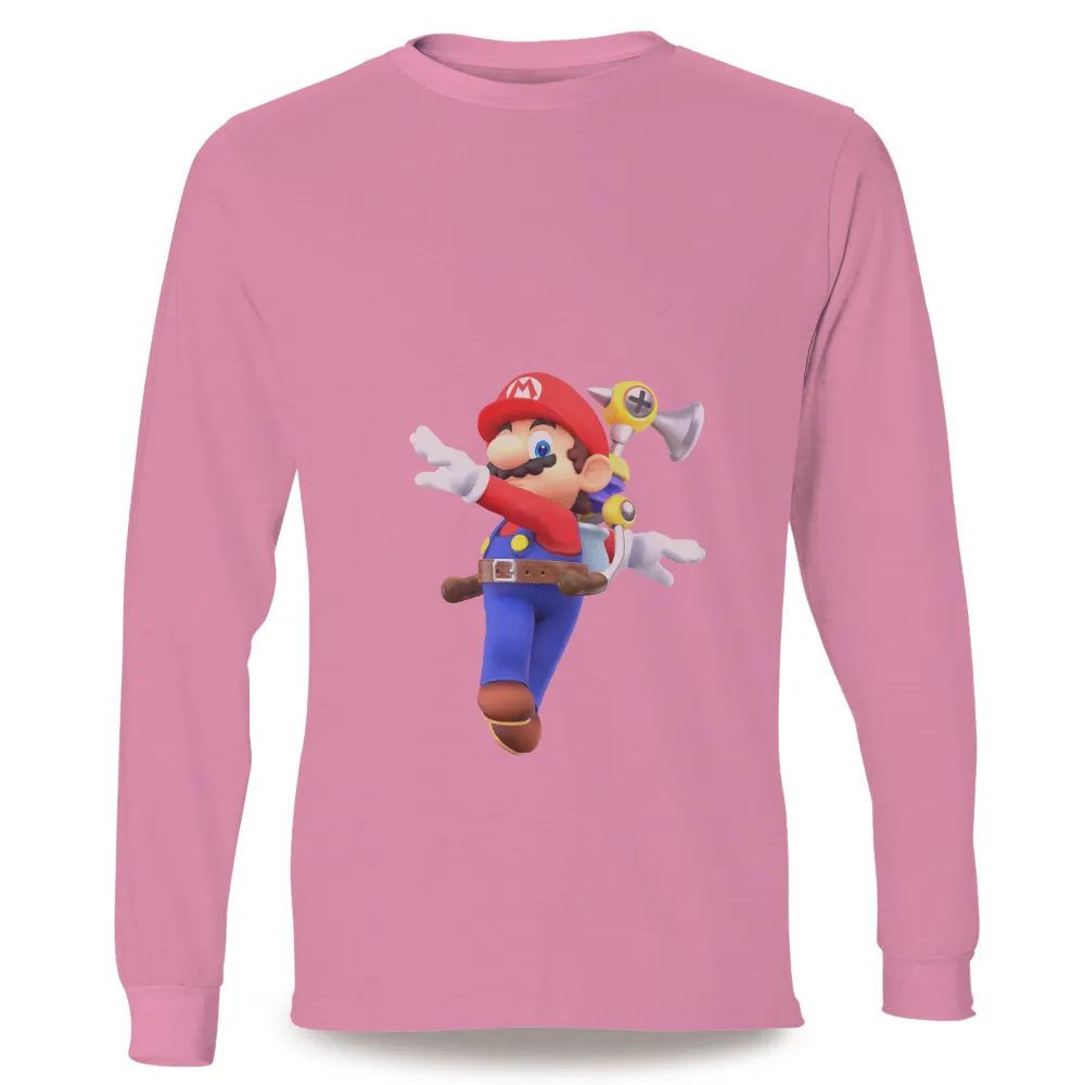 Graphic Tees: Mario's Leap of Joy - Gaming, Retro, Fun|classic fit essential stretch shirt