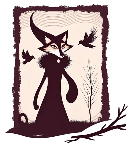 TShirt Design: Enigmatic Fox in the Forest