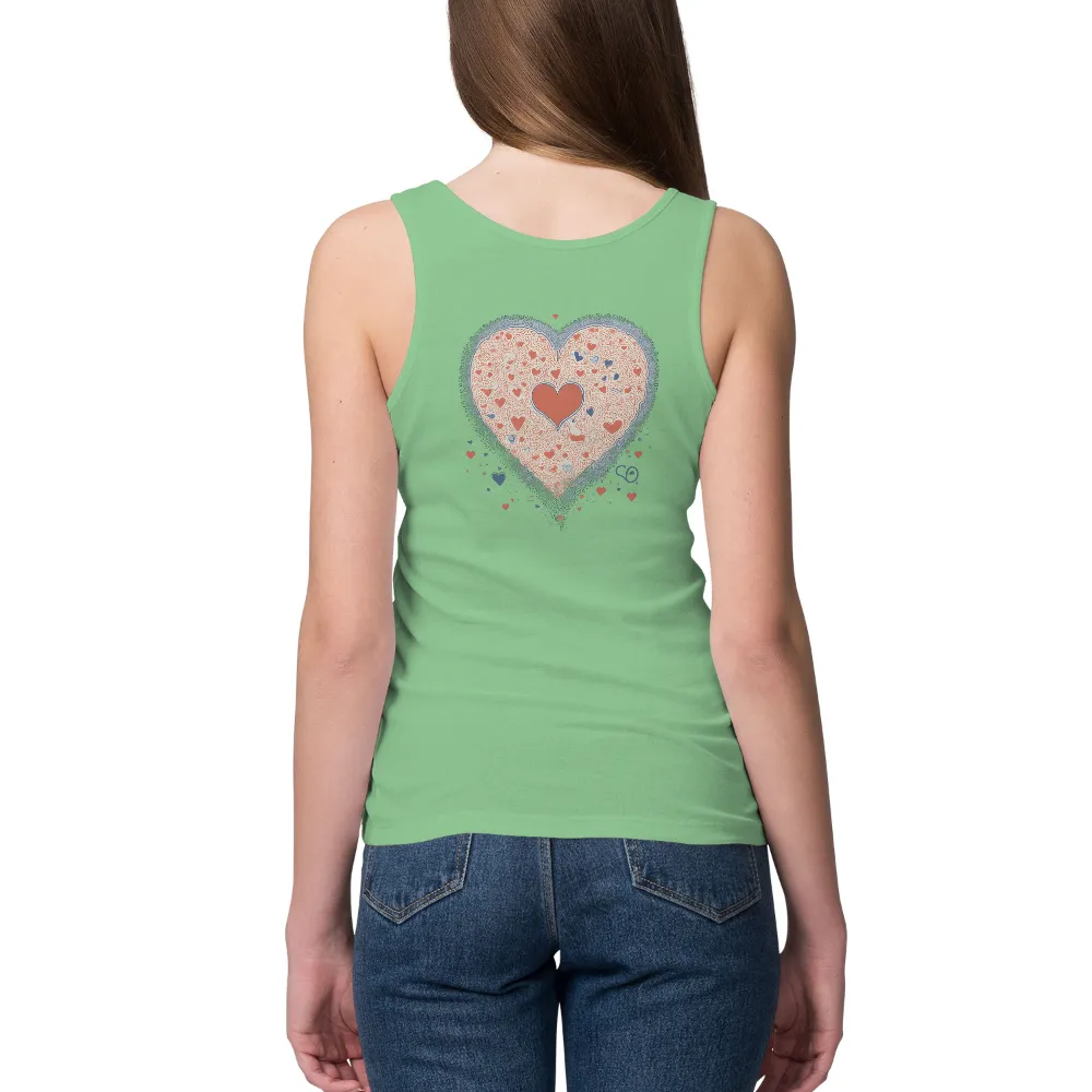 Customized Tee Shirts: Heart of Love - Artistic Designs|peace love valentine shirt