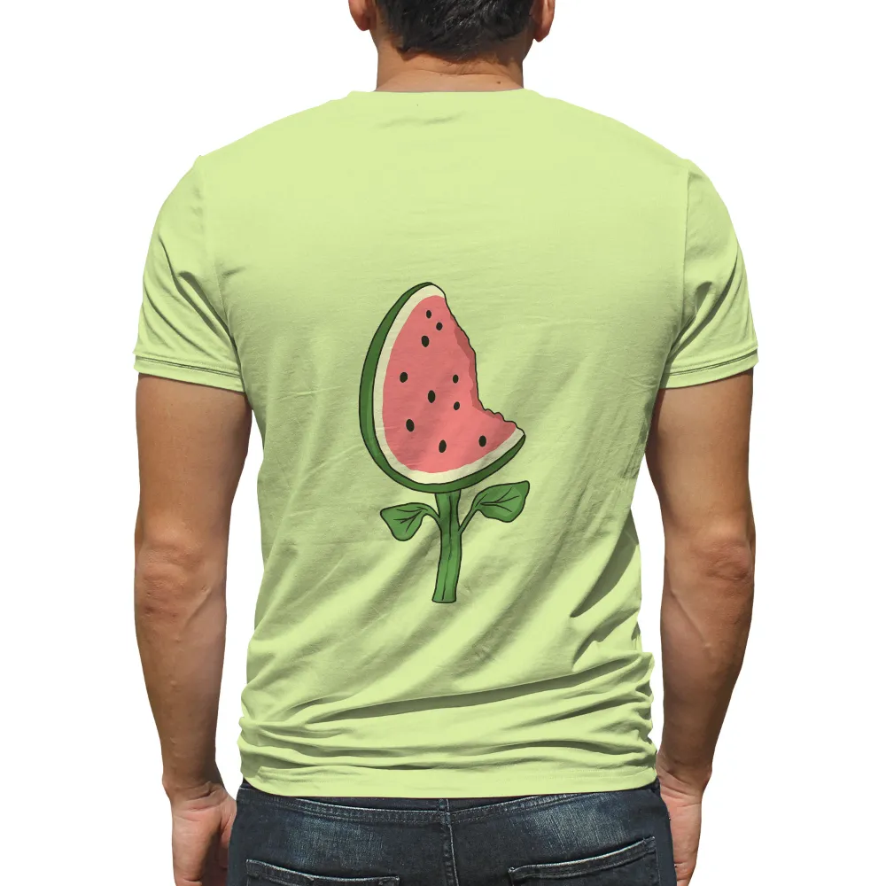 T-Shirt Printing: Whimsical Watermelon Slice - Artistic Designs|t shirt painting on nature