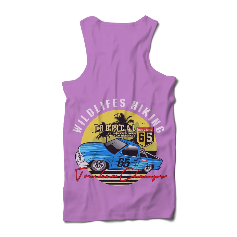 Graphic Tees: Tropical Racing Adventure - Trucker Champion|long sleeves for summer work