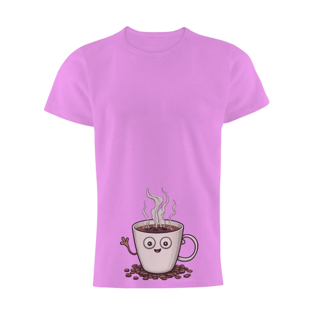 Shirts Graphic Tees: Brewster the Coffee Cup - Funny & Quotes|bleach dye comfort colors