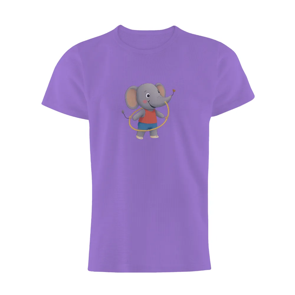 T-Shirt Printing: Ellie the Elephant's Hula Hoop Adventure|forest doraemon t shirt