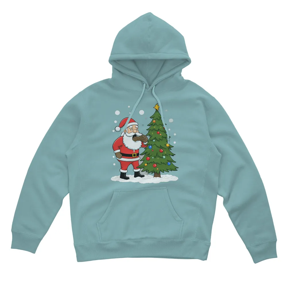 Graphic Tees: Santa's Festive Spirit | Holiday Theme|plaid christmas tree shirt