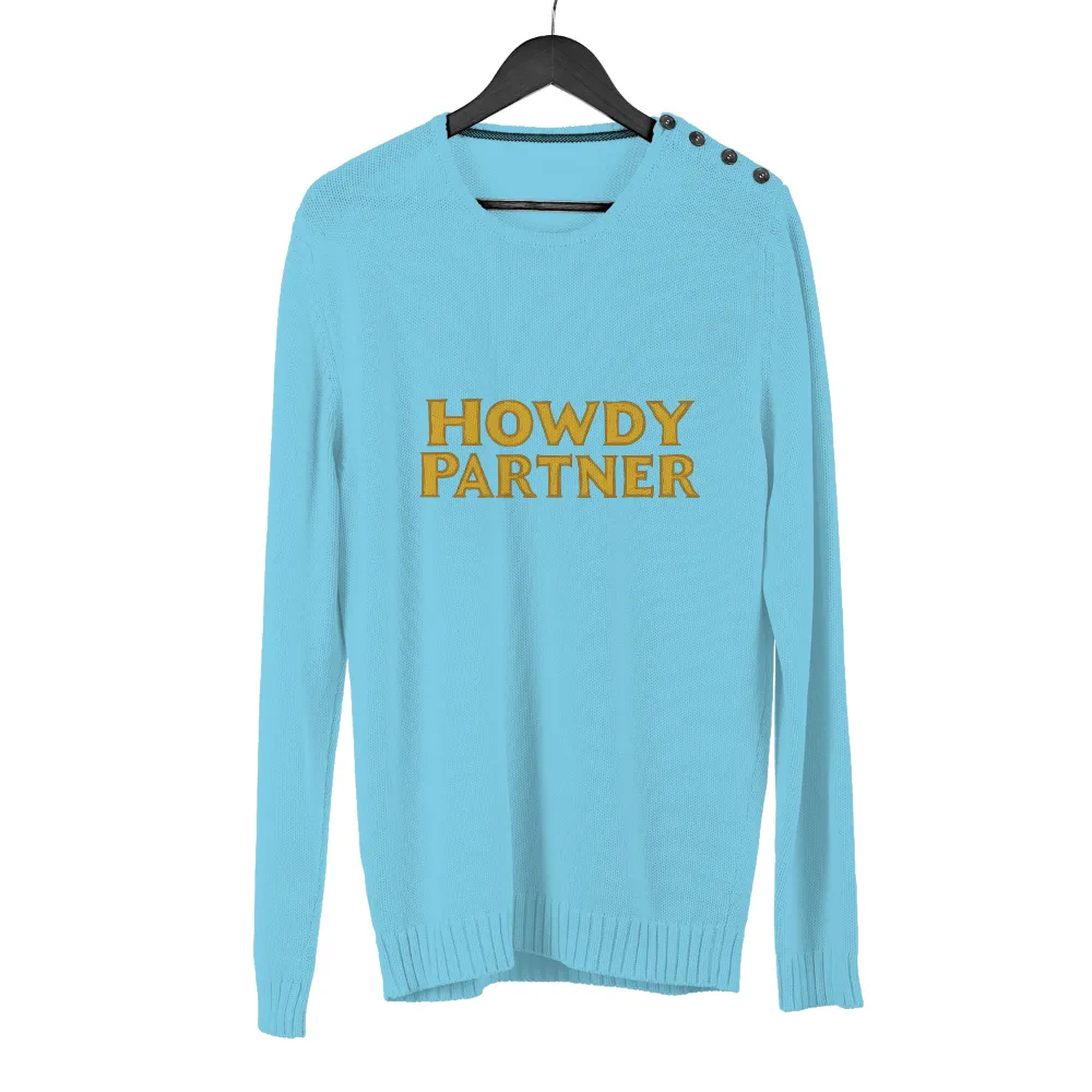 TShirt Design: Howdy Partner - A Symbol of Friendship and Unity|acnh western shirt