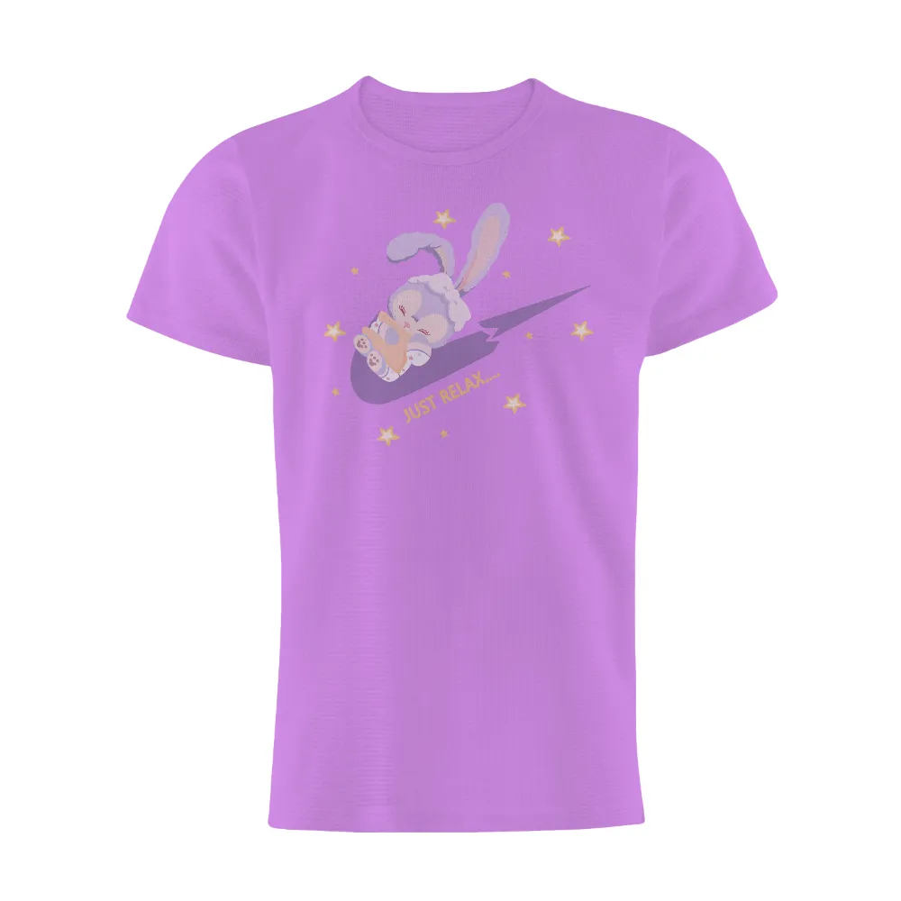 Graphic Tees: Just Relax with Luna - Bunny Dreams Under Starry Skies|dallas stars twitter