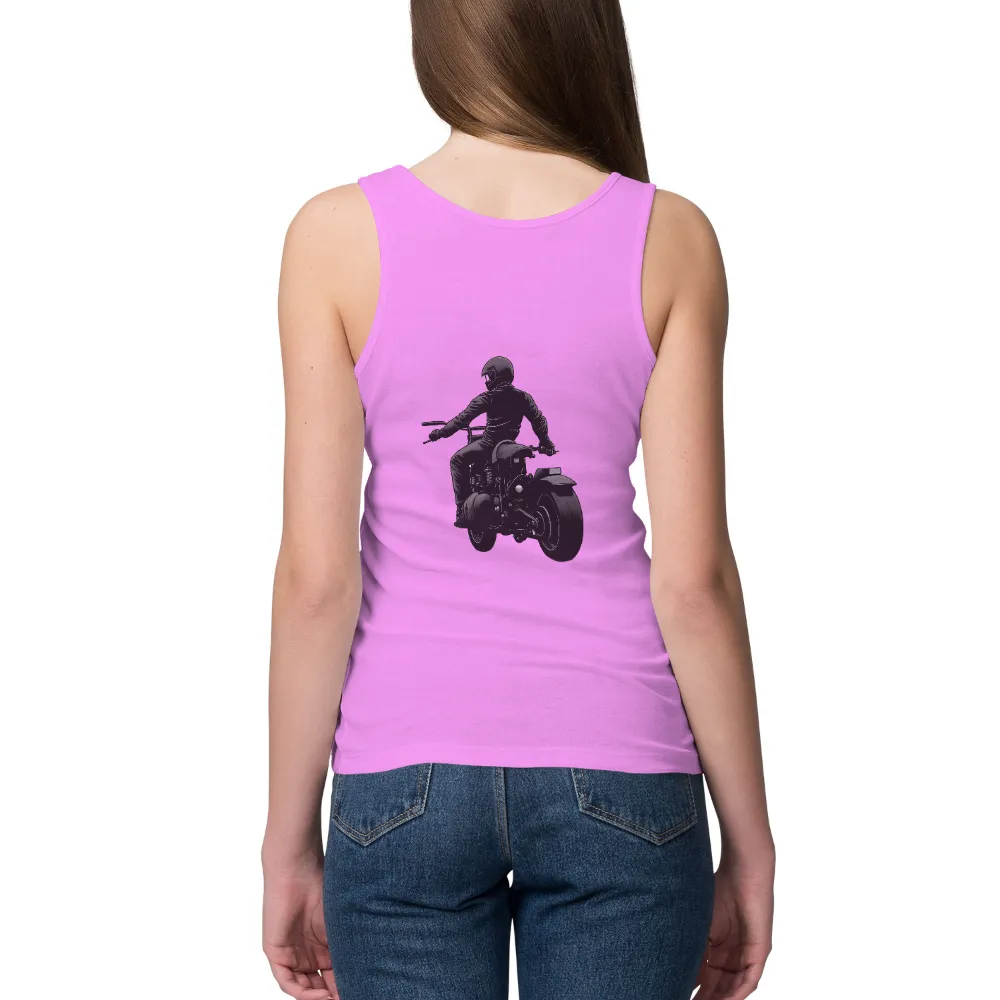 T-Shirts Pattern: Biker Silhouette - Freedom and Adventure|black and white shirt price