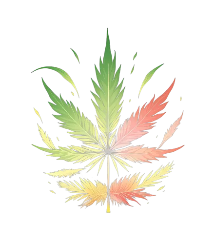 Customized Tee Shirts: Vibrant Cannabis Leaf - Nature's Harmony