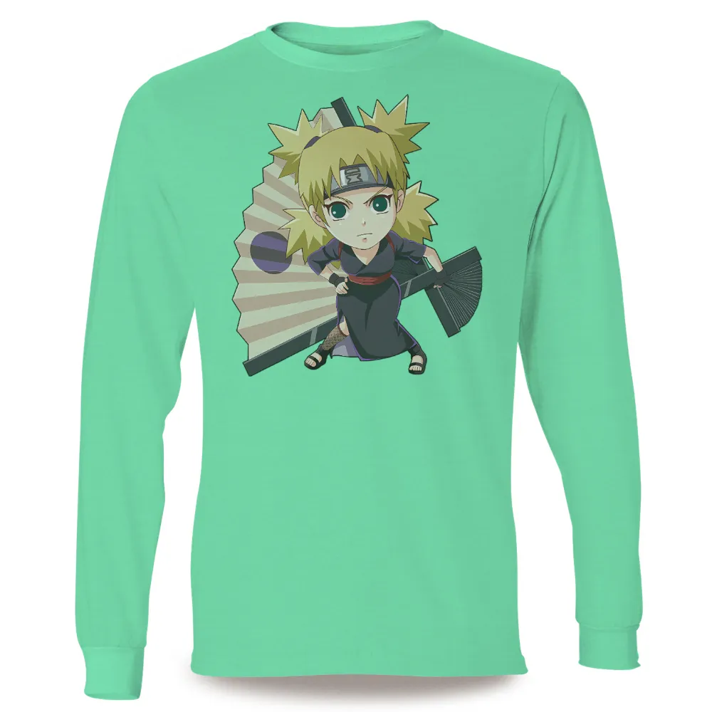 Tee Shirts Printed: Temari's Wind Fan Power|naruto shirts for youth