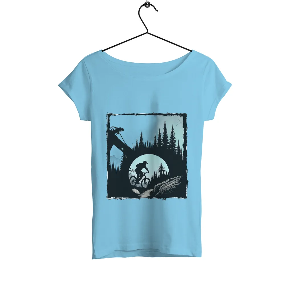 Tee Shirt Printing: Mountain Biking Adventure Under Moonlight|adventure time shirt sex