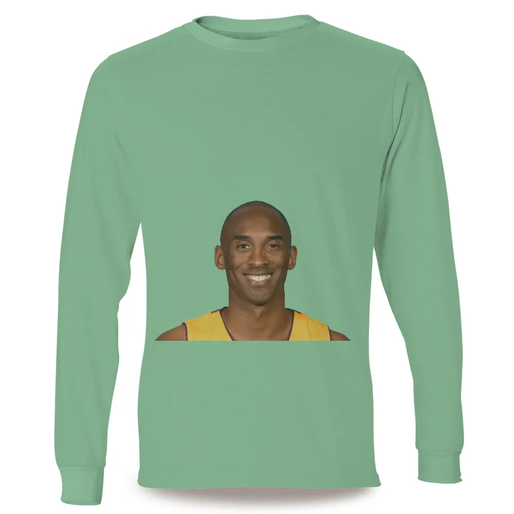 Kobe Bryant Smile TShirt Printing: Iconic Basketball Legend Design|essentials beige cotton jersey t shirt