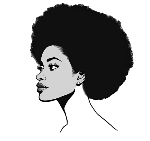 T-Shirts Design: Aria - Minimalist Afro Profile