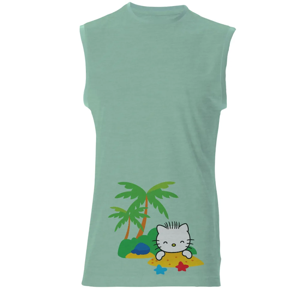 Tee Shirts Printed: Luna's Beach Bliss - Summer Relaxation|roblox t shirt summer