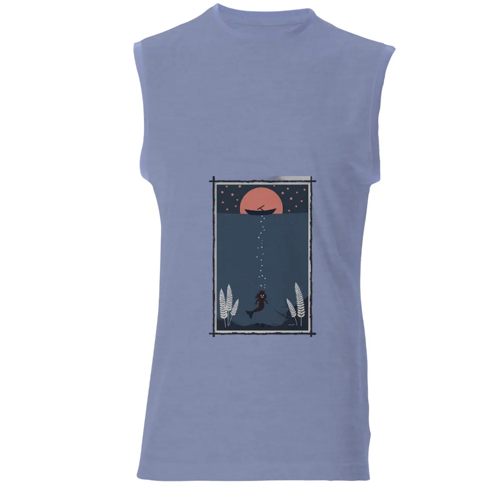 T-Shirts Pattern: Mermaid Dreams Under the Moon|tower of fantasy t shirt