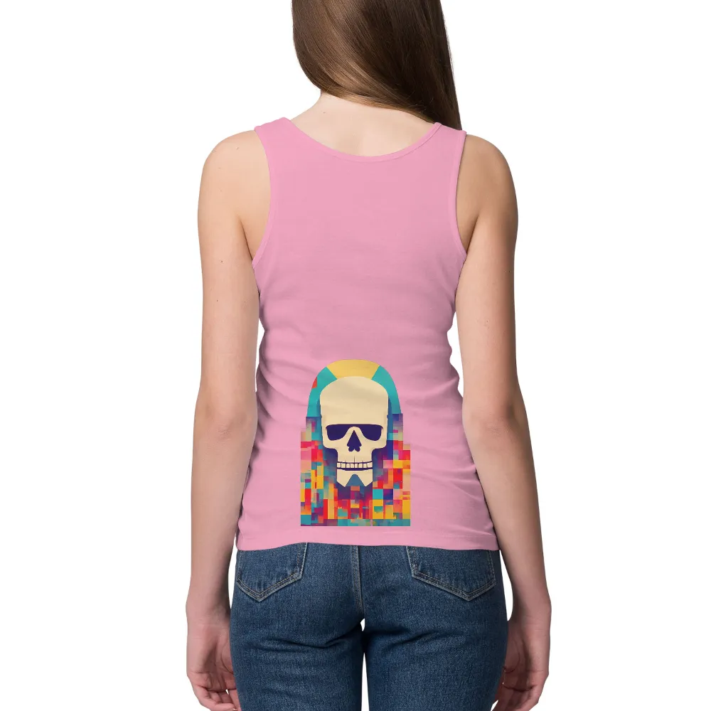 Tee Shirt Printing: Embrace Life's Duality with Vibrant Skull Design|skull shirt animal crossing