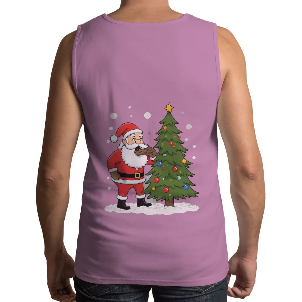 Graphic Tees: Santa's Festive Spirit | Holiday Theme|santa claus coca cola boyfriend tee