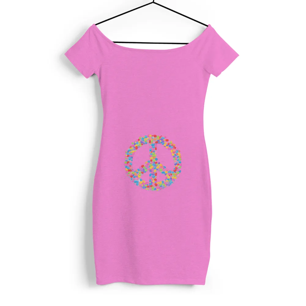 Vibrant Peace Symbol Design: Embracing Harmony, Unity, and Diversity|nirvana 90's vintage tee