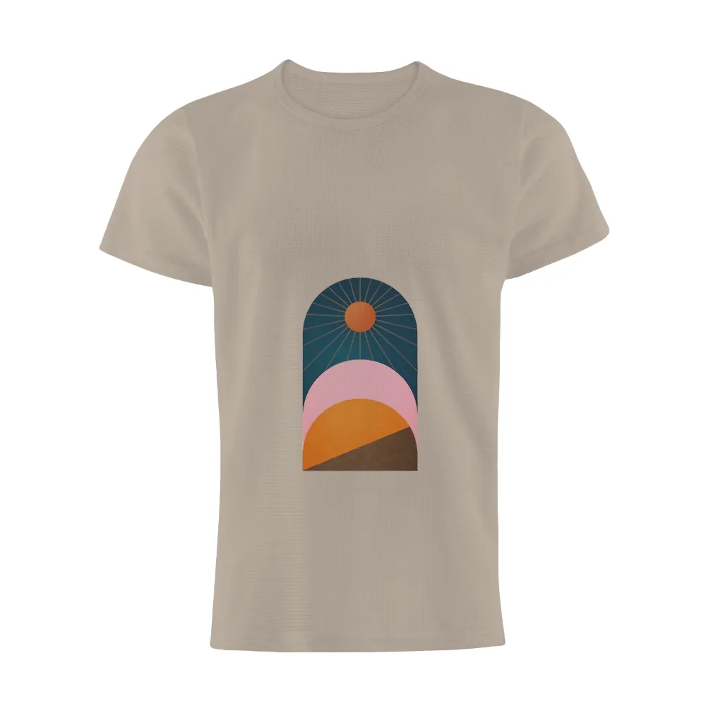 TShirt Design: Sunrise Arch - Nature's Tranquility|trending t shirt design 2022