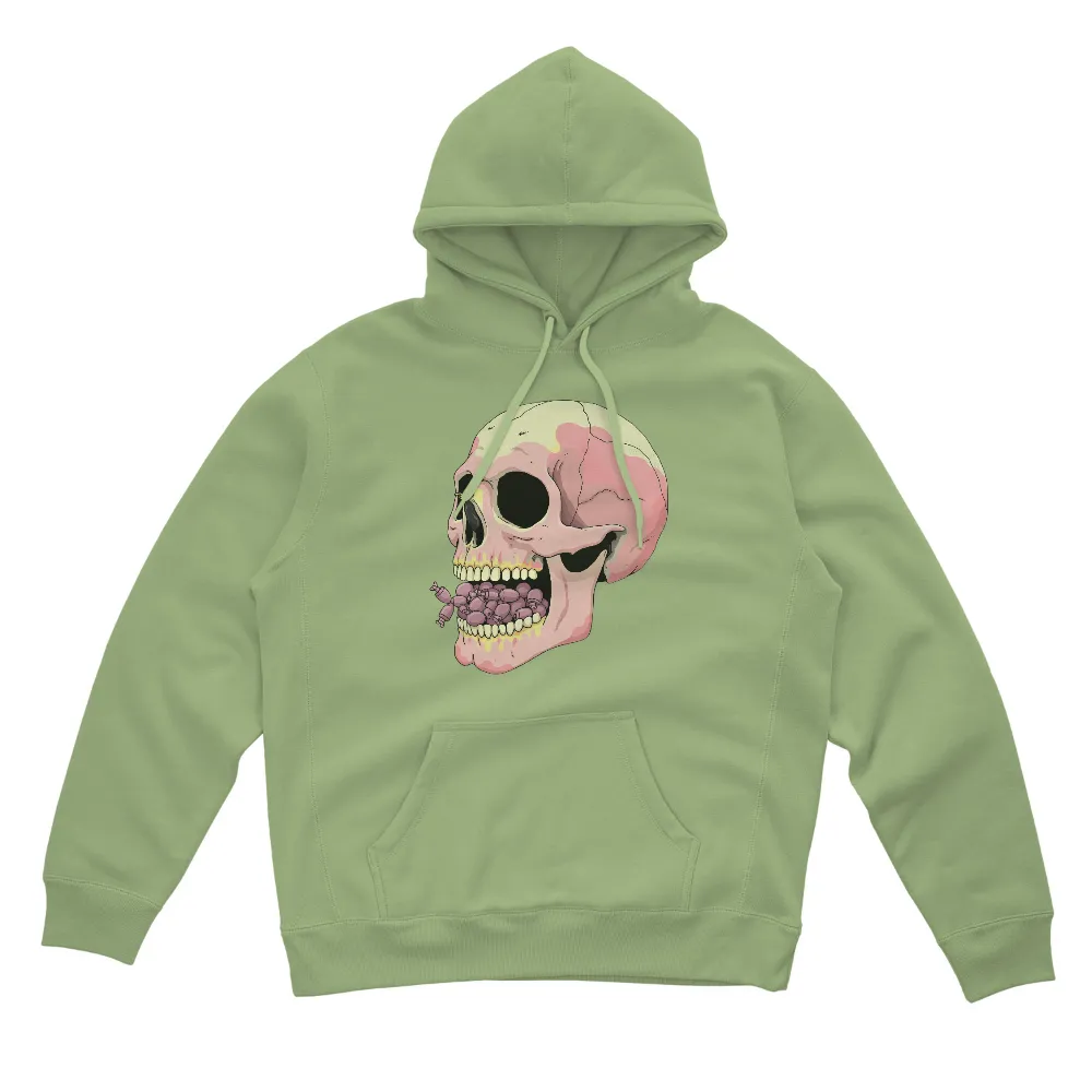 Customized Tee Shirts: Whimsical Skull with Candy - Artistic Design|purple shirt roblox