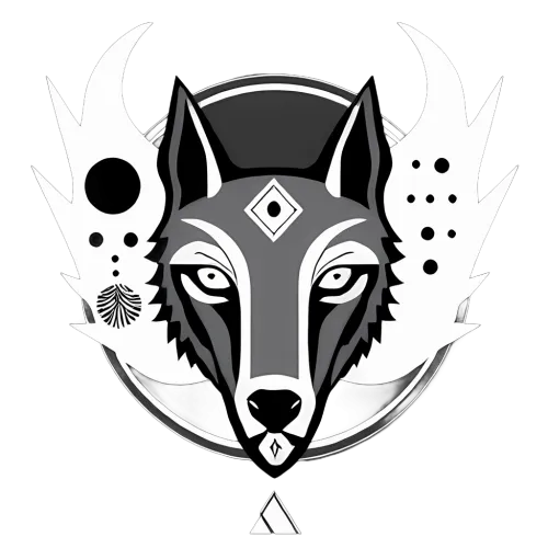 Tee Shirt Printing: Wolf Guardian - Artistic T-Shirts | Nature & Spirituality