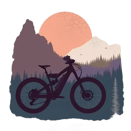 TShirt Design: Mountain Bike Adventure at Sunset