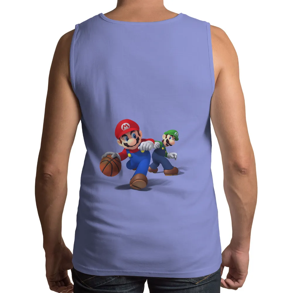 Tee Shirts Printed: Mario and Luigi Basketball Competition|bonkers mario t shirt