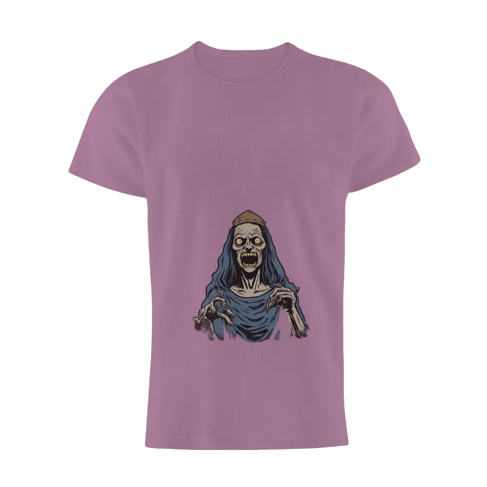 Custom T-Shirt Printing: The Whispering Hag - Horror Theme Artwork| haunted forest