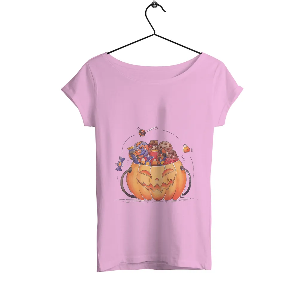 Custom T-Shirt Printing: Cheerful Halloween Pumpkin Filled with Candy|peeps candy t shirt