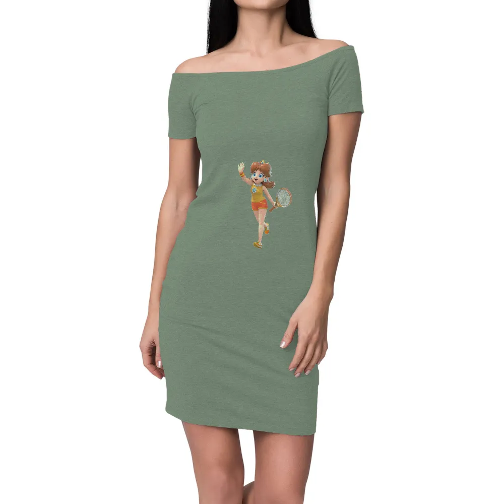 TShirt Printing: Celebrate Tennis with Daisy's Energetic Design|cartoon network t shirt full sleeve