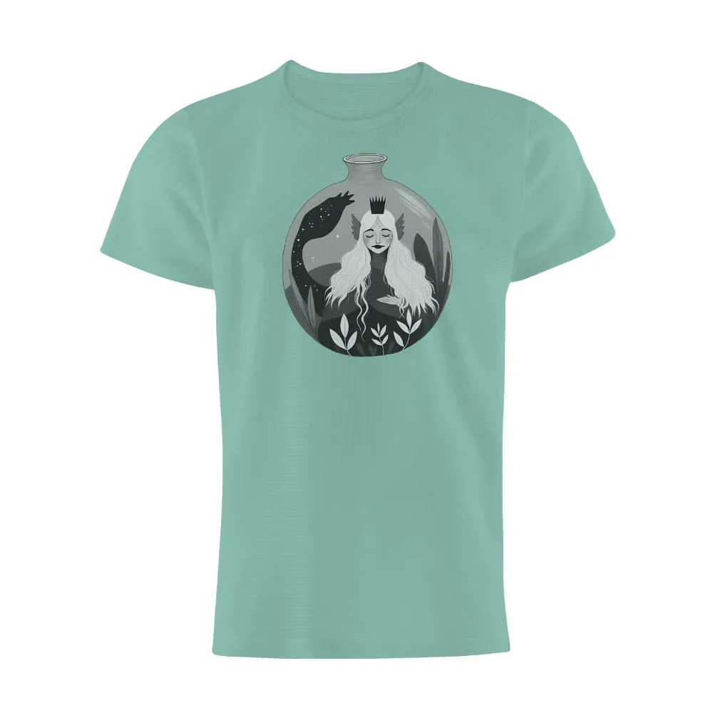 T-Shirt Printing: Queen of the Night - Artistic Designs|summer retro surf marine life printed casual tee