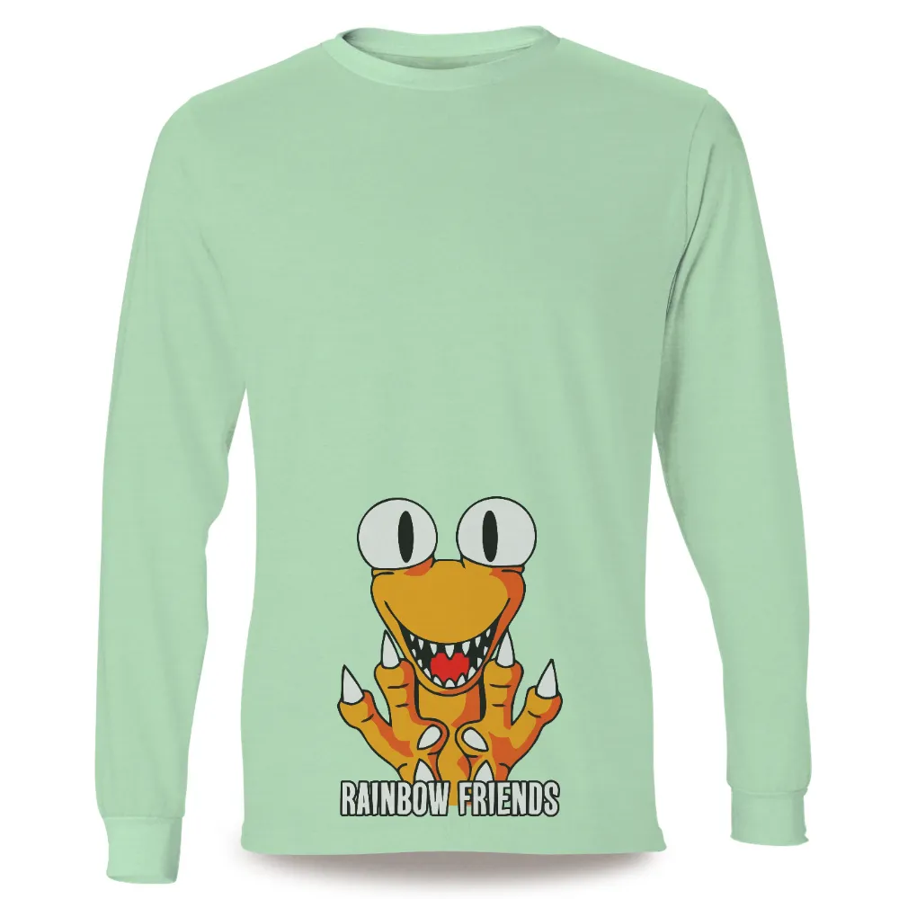 Custom Tee Shirts: Rainbow Friends - Cheerful Monster Design|maid shirt roblox