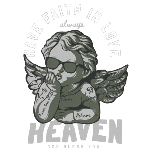 Tee Shirt Printing: Have Faith in Love - Angelic Design