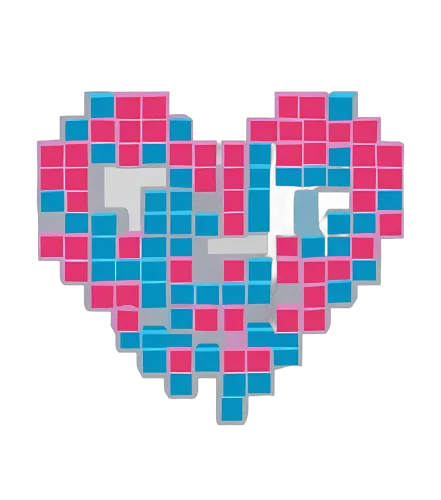 Custom Tetris Heart Design: A Nostalgic Homage to Retro Gaming